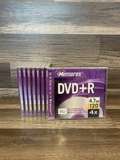 Lot of 8 Memorex DVD R RW 4.7 GB 120 Minute Video 4X PC Home Video New Sealed