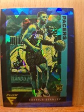 Cassius Stanley #239 2020-21 Flux Blue Cracked Ice PRIZM Rookie Pacers A0120A