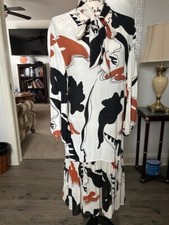Zara Tri Color, Long Sleeve Dress, Size US M