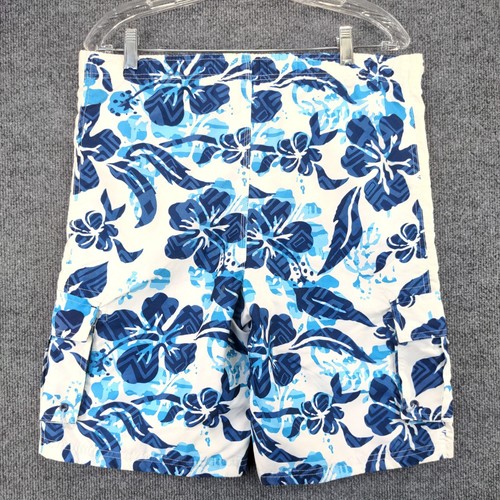 Unbranded Boy's Swim Trunks White Blue Size XL 100% Polyester - Picture 2 of 13