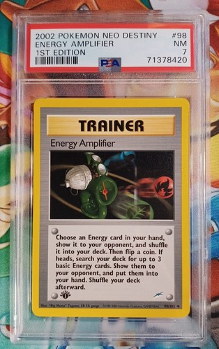 Pokemon Energy Amplifier 98/105 PSA 7 2002 Neo Destiny 1st Edition Rare 98 PSA 7 - Bild 1 von 2