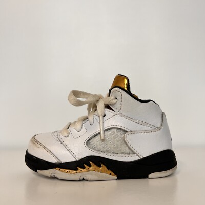 Nike Air Jordan 5 V Olympic Gold Medal Gold Coin Baby Sneakers 440890-133 Sz 5C | eBay UK