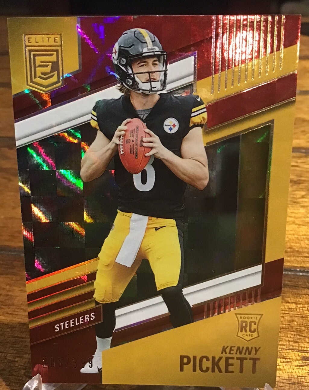 2022 PANINI DONRUSS ELITE #101 KENNY PICKETT RED ROOKIE RC SP /399 STEELERS