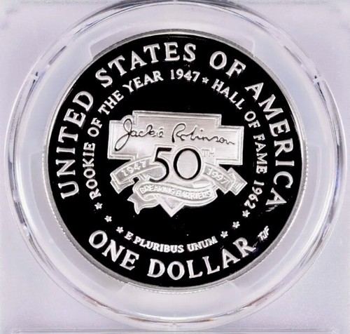 1997 JACKIE ROBINSON Silver $1 PCGS PR70💥FLAWLESS QUALITY💥 - Picture 4 of 4