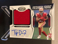 2022 Certified Football Tyrion Davis-price Freshman Fabric RPA #'d /349