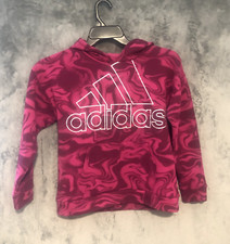 ADIDAS Girls Pink Hoodie Sweatshirt Size XL 16