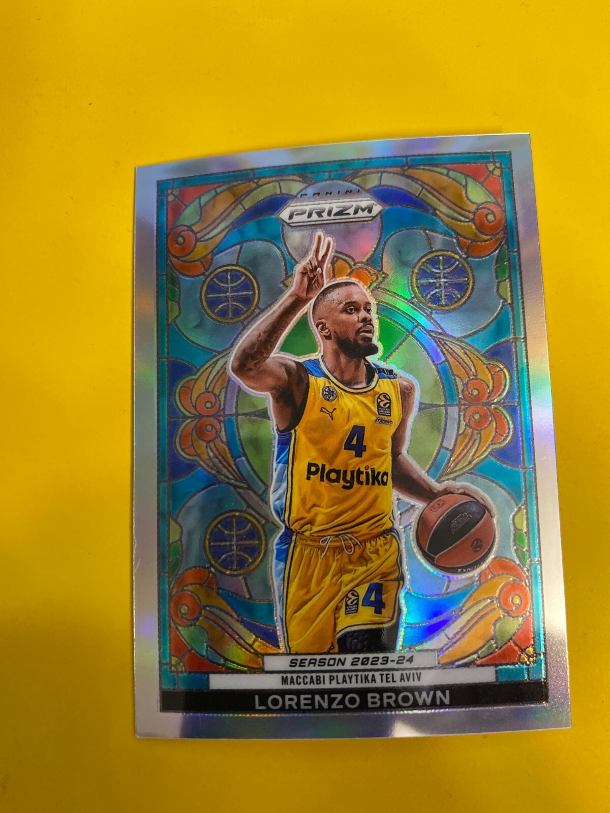 DA90017  2023-24 Prizm Turkish Airlines EuroLeague Stained Glass Lorenzo Brown