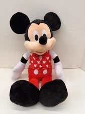 Disney Mickey Mouse Plush 18” Valentine Love Hearts Just Play