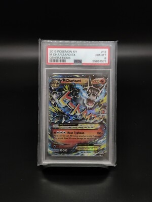 Pokemon M Charizard EX 12/83 Holo 2016 Generations PSA 8 NM-MINT Englisch V1