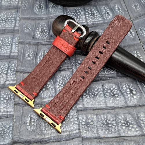 Exotic Leather Watch Band for Apple Watch size 42/44/45mm - Picture 3 of 12