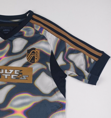 Adidas St Louis City SC 2024 Jersey Youth Size Large 13/14 Black Gold JE9173 NWT - Picture 6 of 10