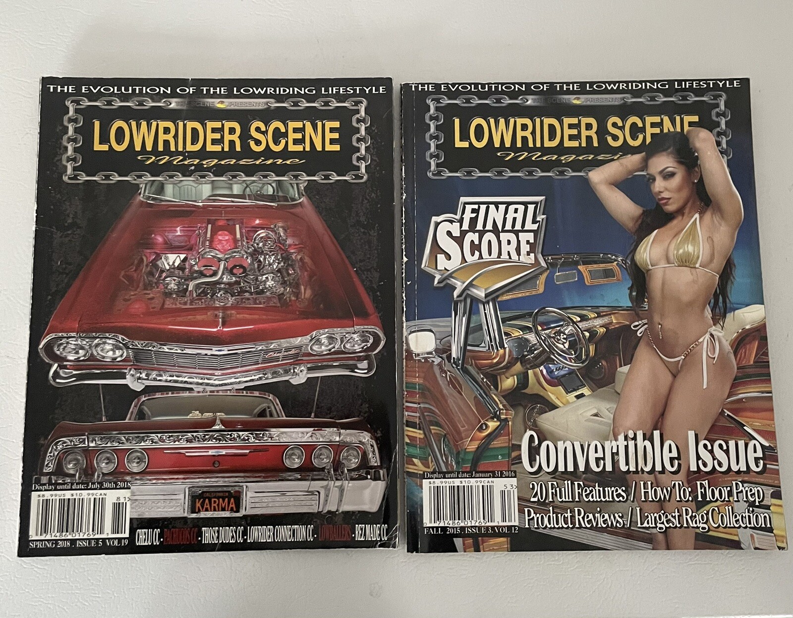 2 Issues Lowrider Scene Magazine Fall 2015 And Spring 2018