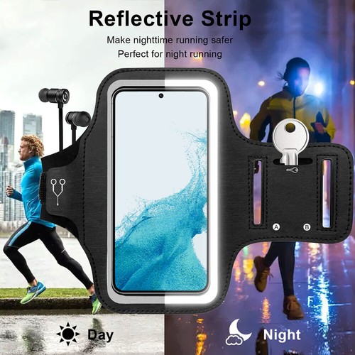 2022 Non-Slip Sports Armband with Key Slot & Headset Locker & Reflective Stripe - 第 1/12 張圖片