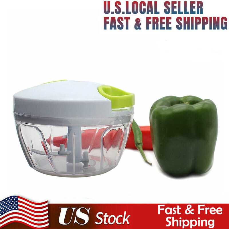 Multi-Functional Manual Food Chopper Compact Hand Held Vegetable Dicer  Mincer