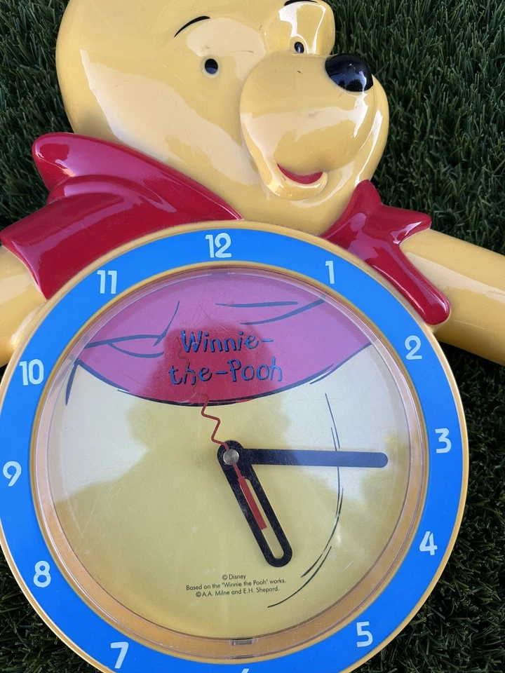 Disney 20" Winnie the Pooh Shape with Swing Legs Wall Clock Missing Legs - Image 2 of 3