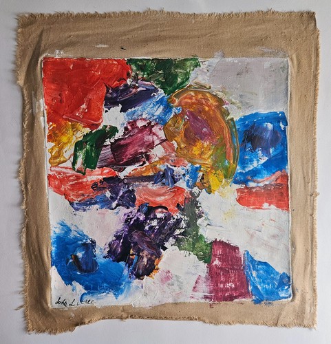 John Little Signed Abstract Expressionist Oil Painting on Canvas - American Art - Picture 2 of 5