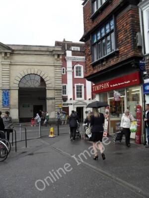 Photo 6x4 Its raining in Market Place Salisbury  c2010