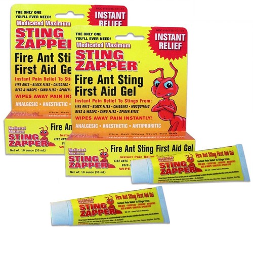 2 Fire Ant Bite Treatment Sting Zapper Gel Cream Bee Bed Bugs Mosquito First Aid