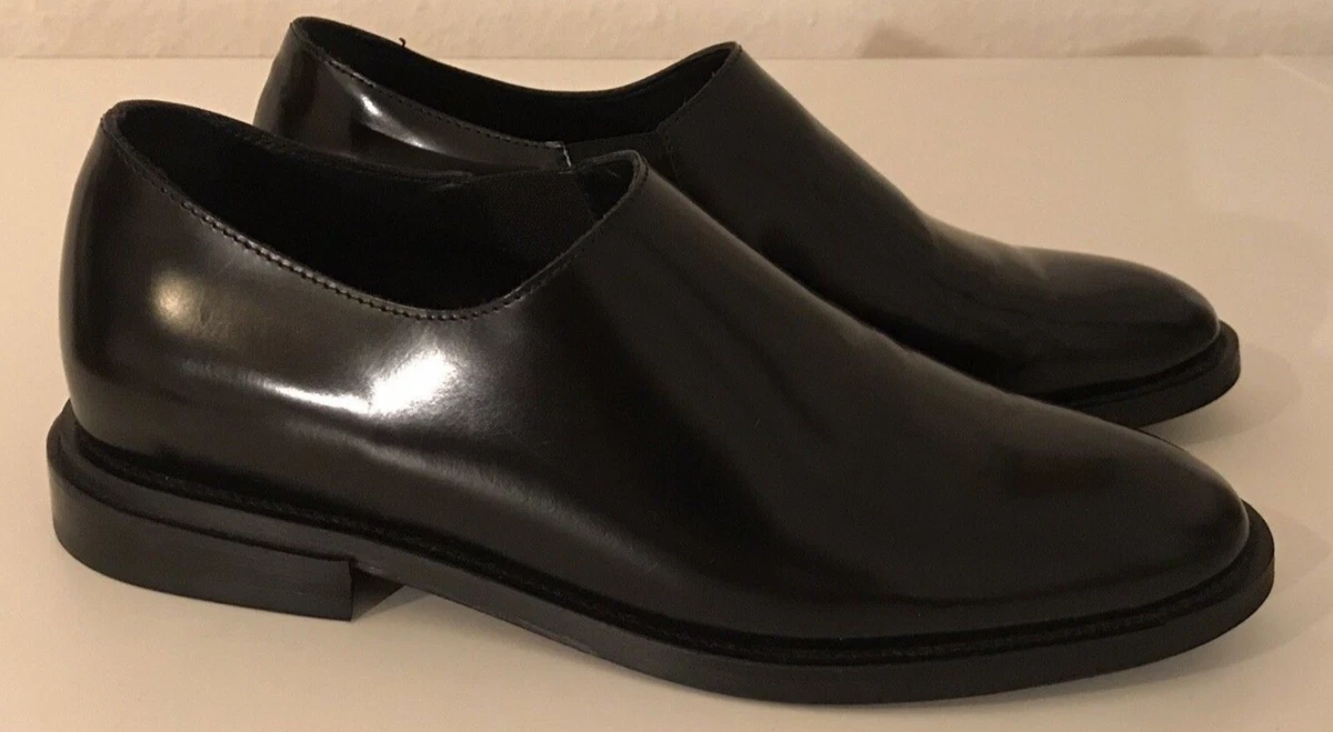COS BLACK LEATHER FLAT SHOES 37 NEW eBay