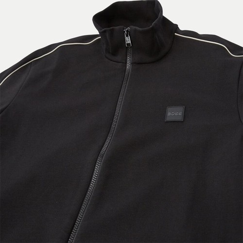 Track Mens BOSS Jacket Black Full Zip With Logo - Sommers 39 Size M - Picture 4 of 6