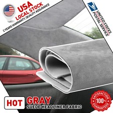 Gray Suede Headliner Fabric Material 60"x60" Car Interior Roof Liner Upholstery