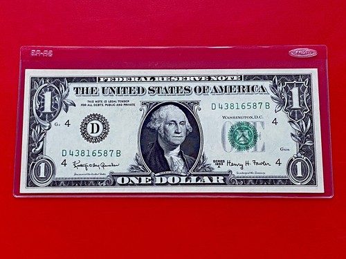 1963 A $1 DOLLAR BILL ( CLEVELAND D ) UNCIRCULATED - Picture 2 of 3