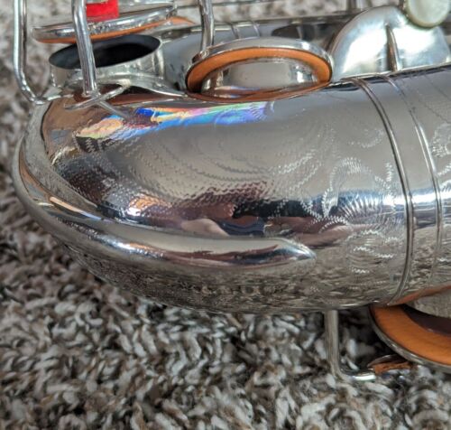 Selmer US "Padless" Alto Saxophone Burnished Silver Plate w/Pads **UPDATED** - Picture 10 of 22