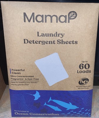 HTF MamaP Laundry Detergent Sheets~60 Loads~Lavender Or Fragrance/Dye Free