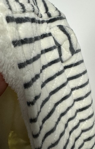 Nordstrom Baby 9m 9 Hooded Bunting Ivory One Piece Cozy White Gray Mitts Quilted - 第 4/11 張圖片