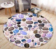 3D Smooth Art Pebbles NBC494058 Game Rug Mat Elegant Photo Carpet Mat Romy
