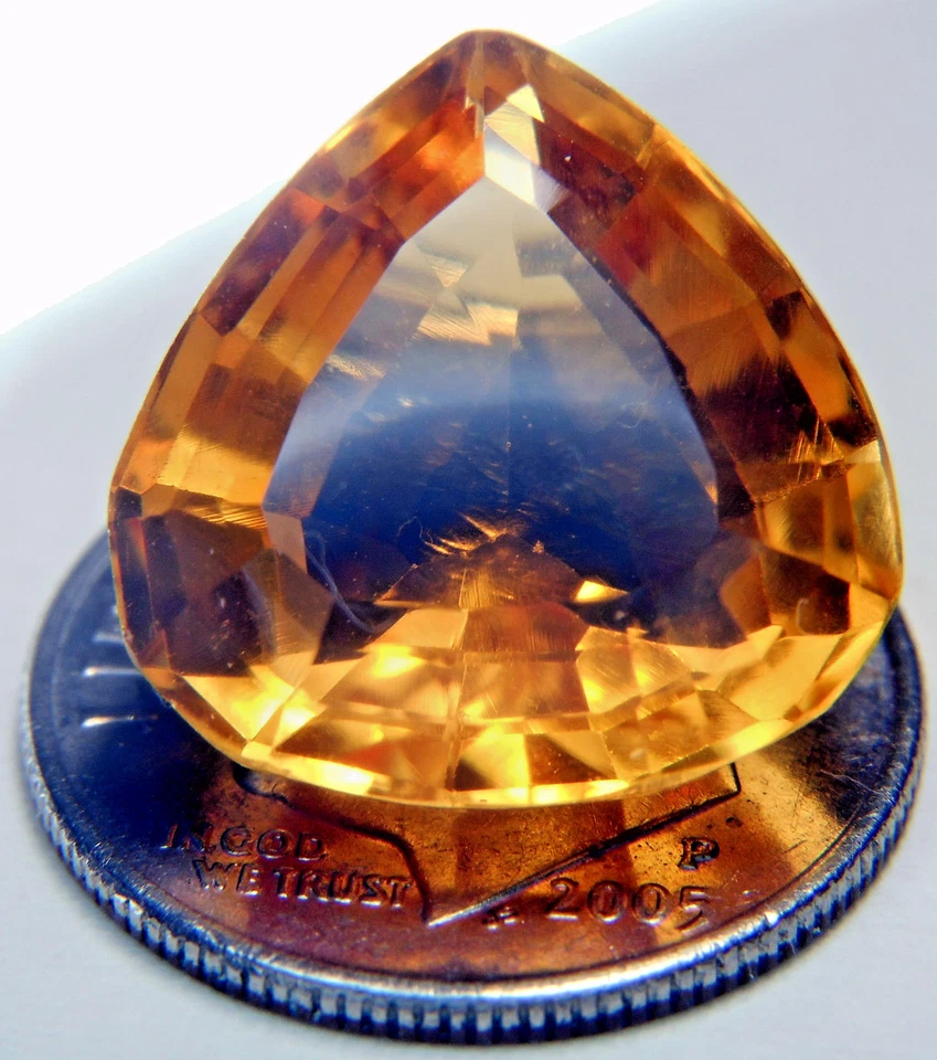 EE. UU. / GIA & INS Oro de Alta Calidad 10.18 Quilates Citrino Corte Personalizado Natural Alemán Foto 4 de 4