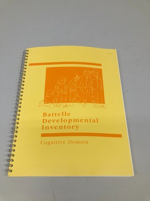 Battelle Developmental Inventory Cognitive Domain Book Manual 1984