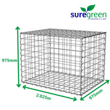 Gabion Baskets | 10 Gauge | Galvanised Steel | Retaining Wall Stone Wire Cage