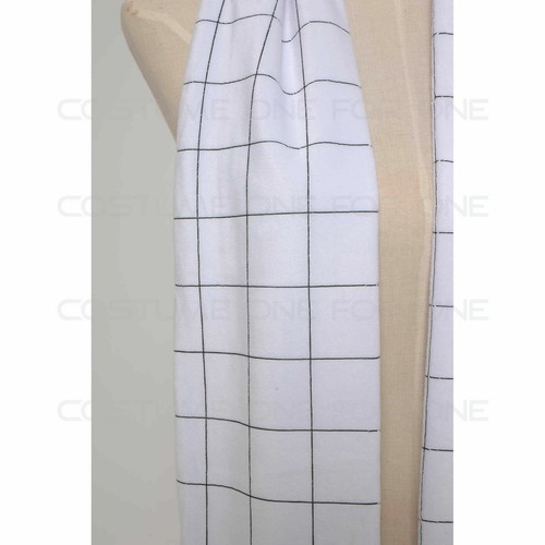 Cosplay Anime FAIRY TAIL Natsu Dragneel white plaid Scarf/ Muffler New - Picture 3 of 4