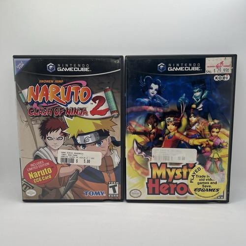 Mystic Heroes & Naruto Clash of Ninja 2 (Nintendo GameCube, 2002) LOT Szybka wysyłka! - Zdjęcie 1 z 8