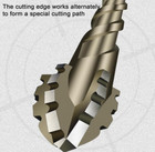 Quad Edge Sawtooth Drill Bit,High Strength 4 Flute Serrated Eccentric Drill Bit