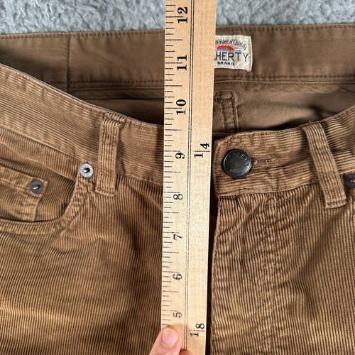Faherty Thin Corduroy Pants Men's 32 Brown Stretch 5 Pocket Straight Leg - Picture 6 of 12