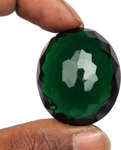 Piedra preciosa suelta de corte ovalado amatista verde grande AAA+ 64,50 quilates para venta de Navidad Foto 4 de 4