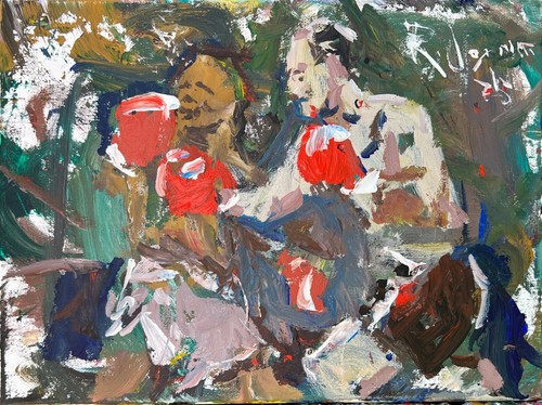 Original Acrylic Painting – Rocky Marciano Boxing Legend 12x9 Sports Art