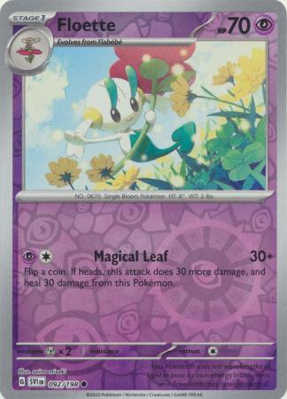 FLOETTE 092/198 SCARLET VIOLET BASE POKEMON (REVERSE HOLO, NM)