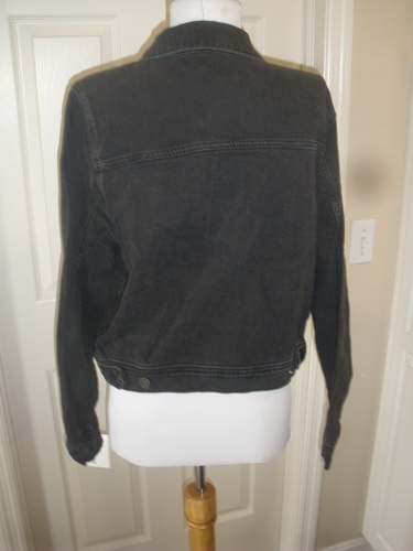 New Women's Black Jean Jacket XXL Sonoma (T61) - Picture 3 of 5