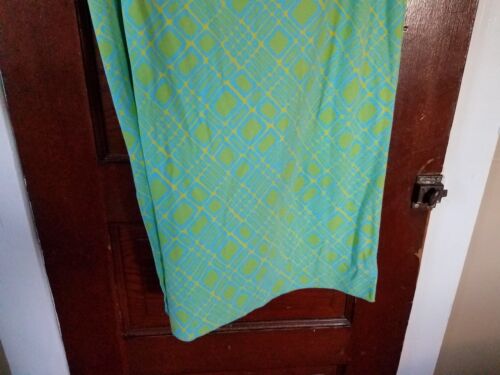 Falda de poliéster CITY DKNY para mujer M azul verde amarillo estampado - Imagen 3 de 6