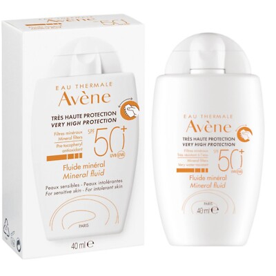 Avene Sun Mineral Fluid SPF50+ 40ml Exp.Date: 03/2028