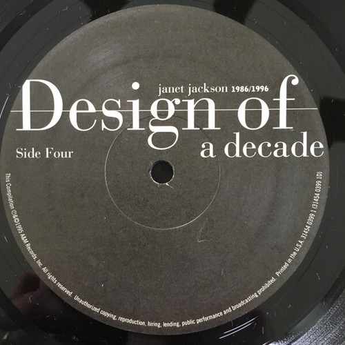 Janet Jackson / Design Of A Decade Vinyl A&M Records 2LP 1996 That's The Way - Picture 10 of 10