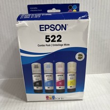 Genuine Epson 522 Ink Bottles 4 Pack for ET-2720 ET-2800 ET-2803 ET-4700 ET-4800