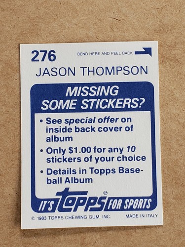1983 TOPPS BASEBALL STICKERS YOU PICK FREE SHIPPING 50% OFF 2 OR MORE - Picture 415 of 475