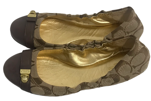 Coach Delphine CC Signature Jacquard Leather Ballet Flats Womens Size 5.5 B - Picture 5 of 5