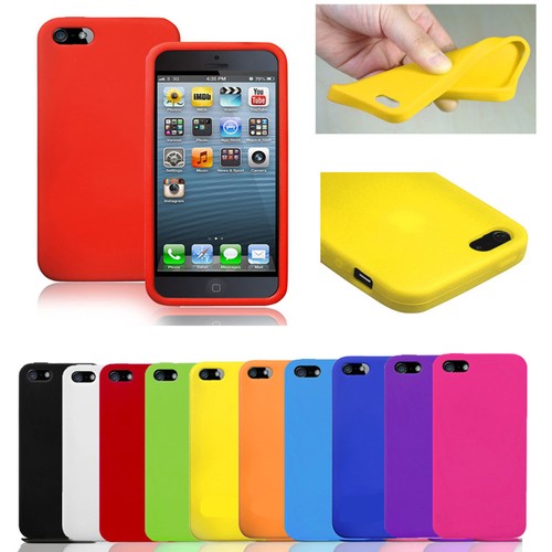 Funda protectora de goma suave de silicona para iPhone 5/5s iPhone 6 | eBay