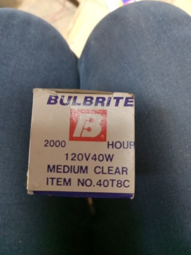 (2),Bulbrite Showcase T8 Clear 40w 120v Light Bulb New - Picture 4 of 4