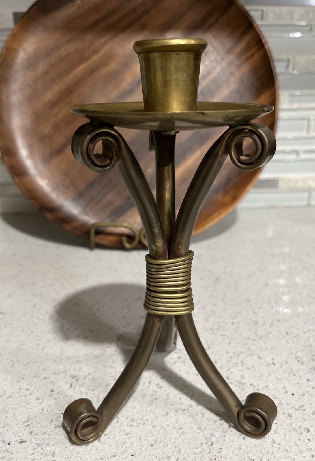 Brass Candlestick Dr Christopher Dresser Art & Crafts Style 